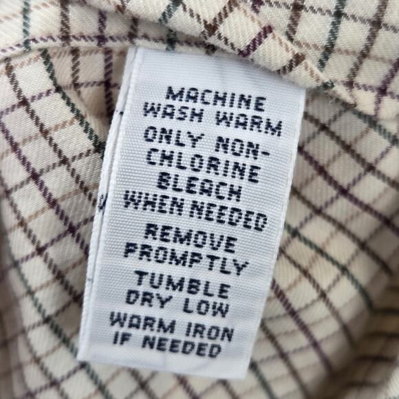 Ralph Lauren Mens Dress Shirt Tan Plaid Men's Size M Preppy Classic Pony - Picture 5 of 8